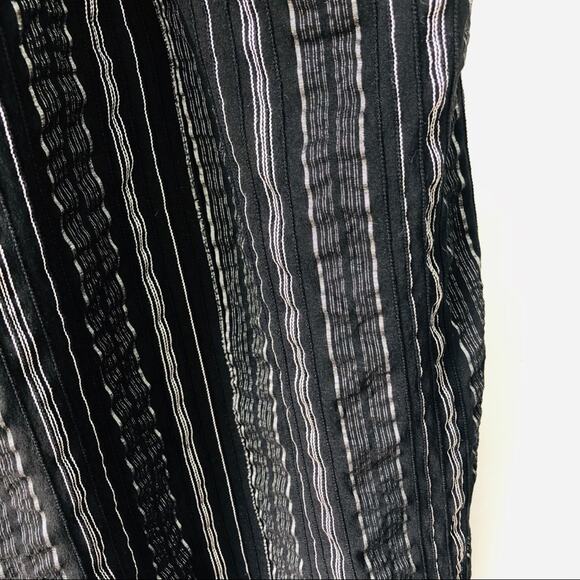 MSquare black silver stripe lagenlook crop wide leg lagenlook pants medium - Picture 5 of 8